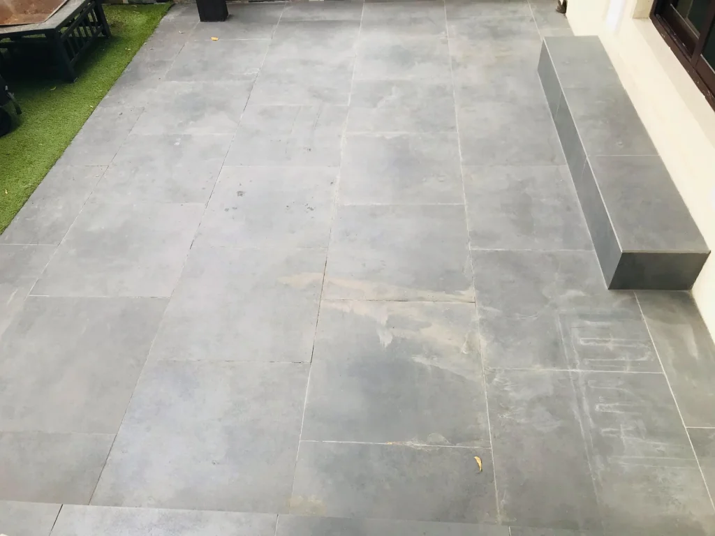 Deep tile and grout cleaning removing dirt and stains